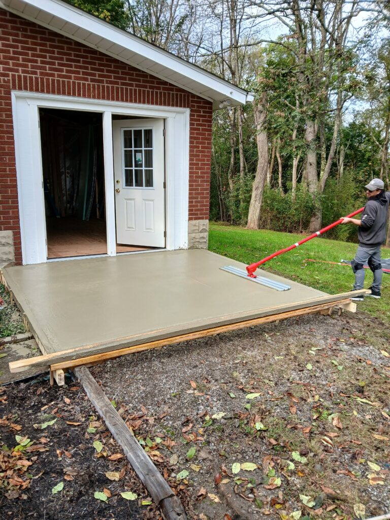 New concrete pad